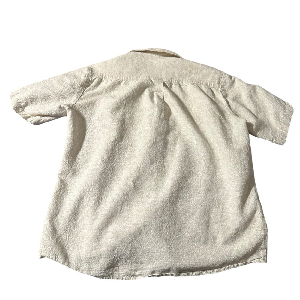 Hamilton Classic vintage men's XL (41) beige button down short sleeve shirt - Picture 2 of 4